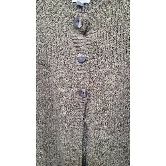 Charter Club Womens Green Button-Up Knit Short Sleeve Cardigan Sweater Vest size - Picture 4 of 8